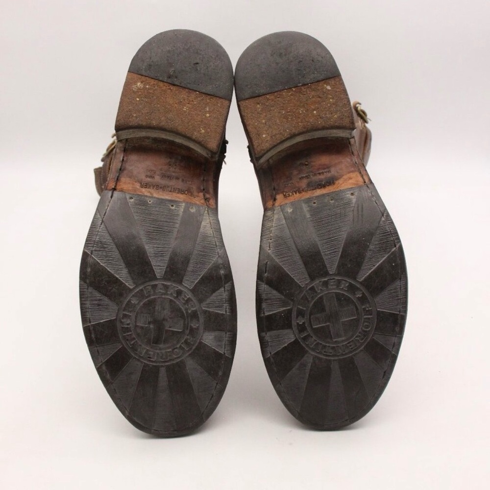 Fiorentini + Baker Tall Brown Leather Boots with Buckle - Picture 8 of 9